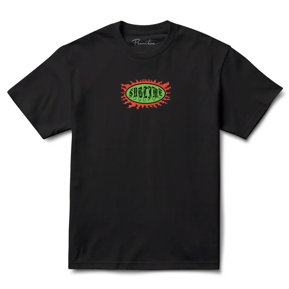 Primitive X Sublime Zine Black T-Shirt [Size: M]