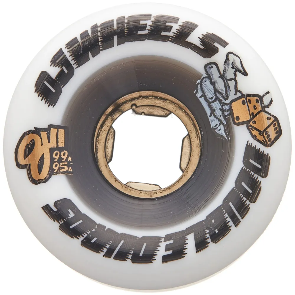 OJ Double Duro Mini Combo White Black 99A/95A 58mm Skateboard Wheels