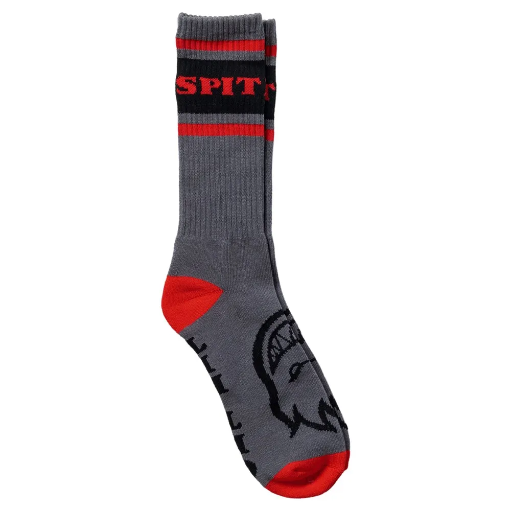 Spitfire Classic 87 Bighead Charcoal Red Black 1 Pair Mens Socks