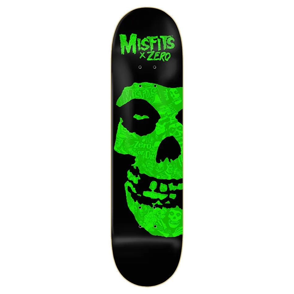 Zero Misfits Fiend Skull Green 8.375 Skateboard Deck