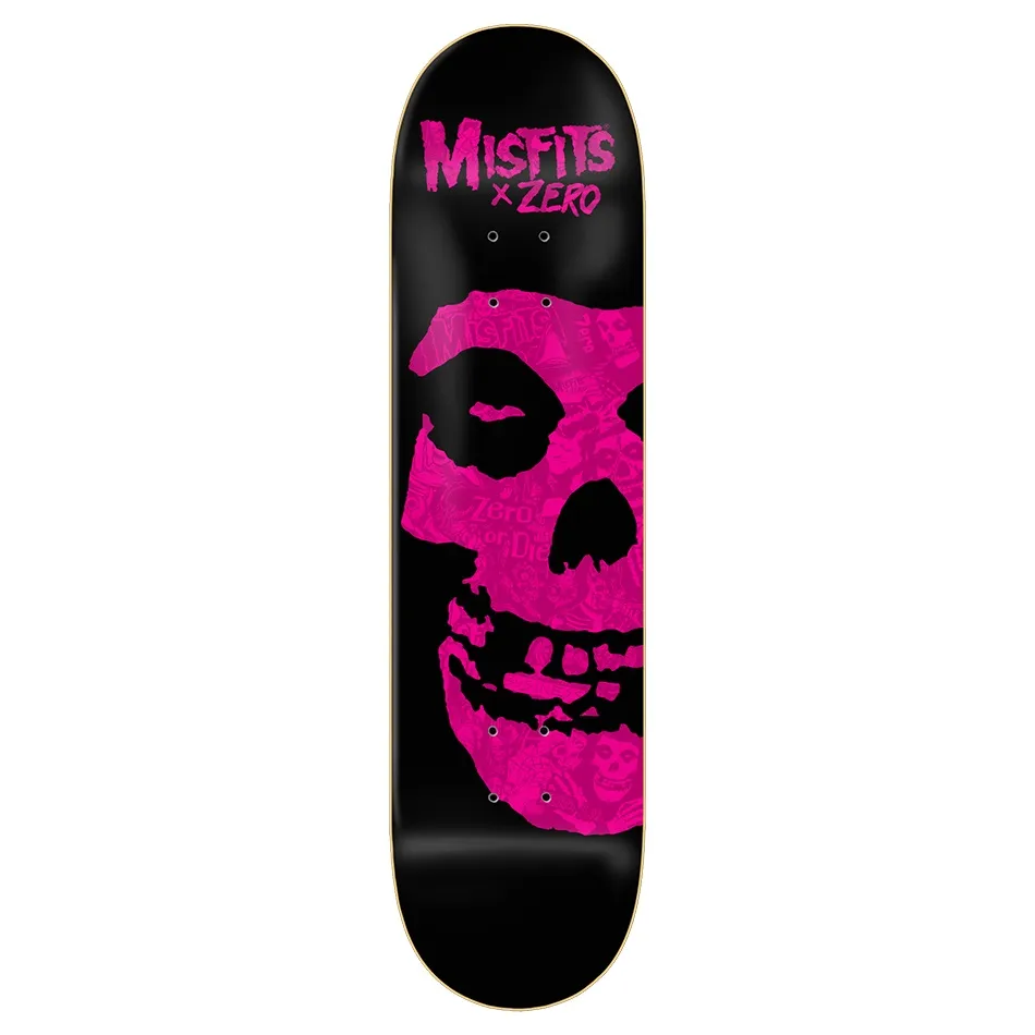Zero Misfits Fiend Skull Pink 8.25 Skateboard Deck