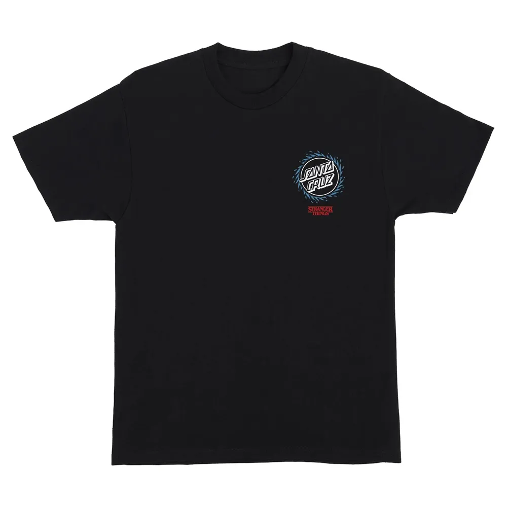 Santa Cruz X Stranger Things Hellfire Pit Black T-Shirt [Size: M]