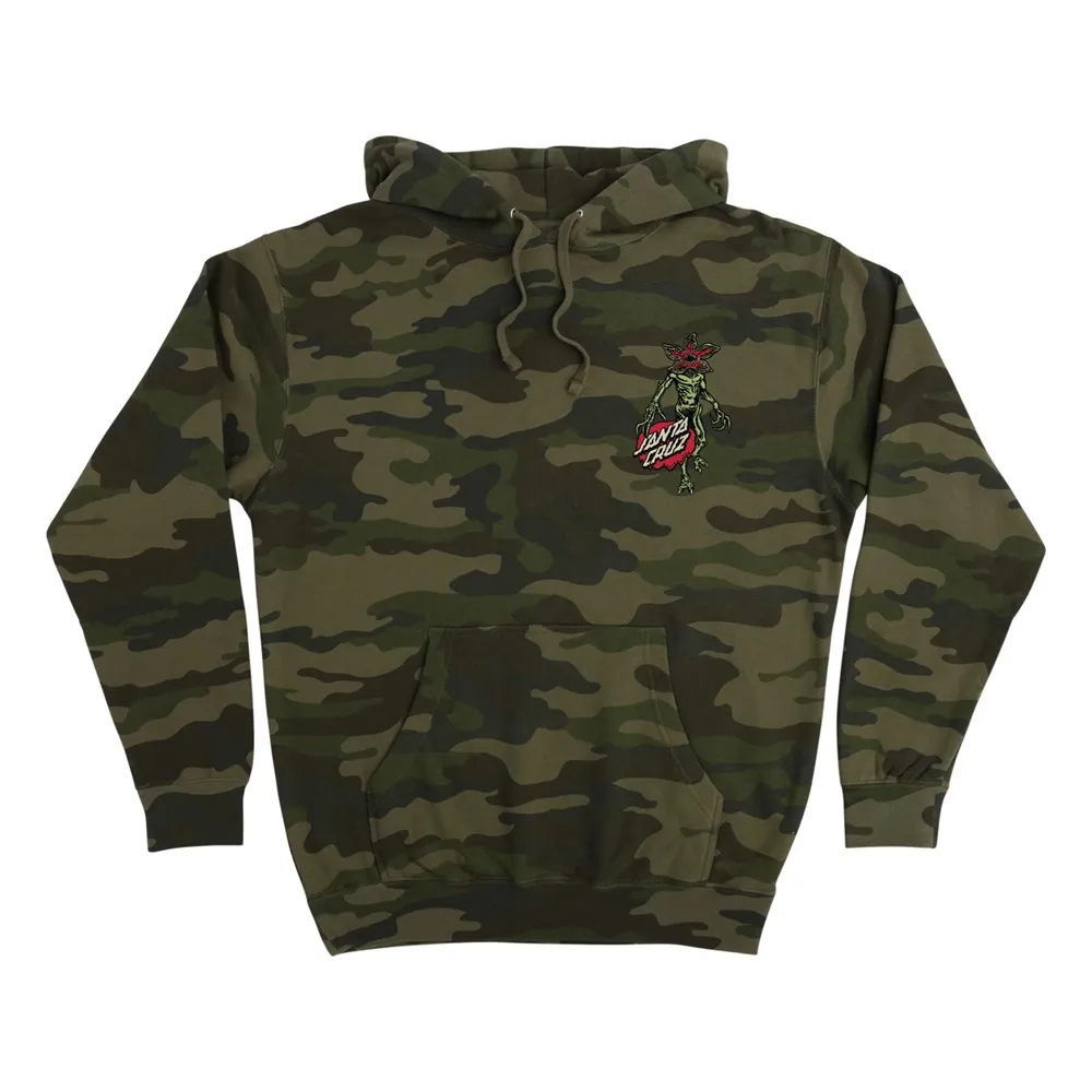 Santa Cruz X Stranger Things Demogorgon Dot Forest Camo Hoodie [Size: M]