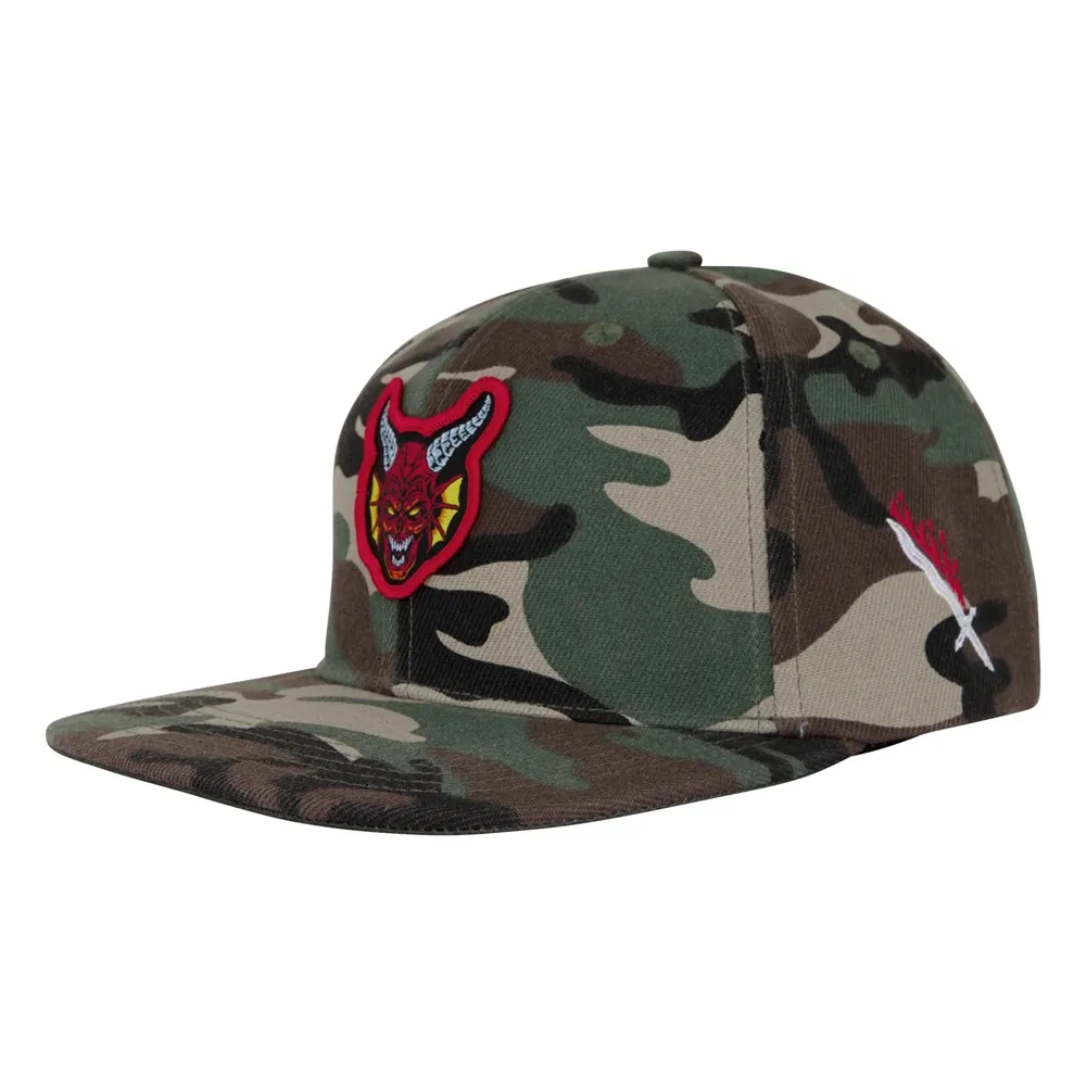Santa Cruz X Stranger Things Hellfire Club Camo Snapback Hat