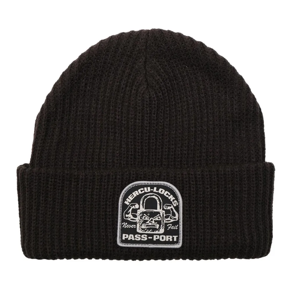 Passport Hercu Locks Vintage Black Beanie