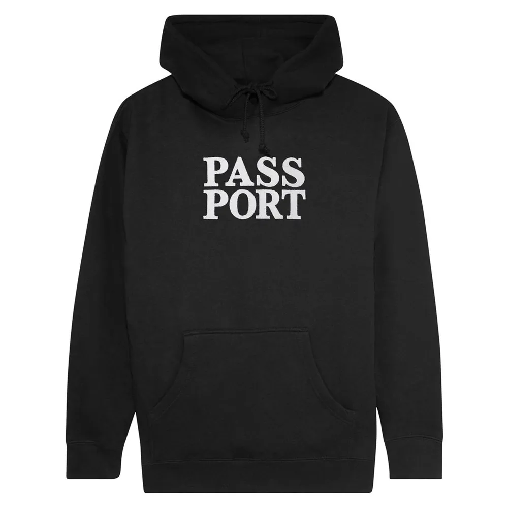 Passport Official Stacked Black Hoodie [Size: M]