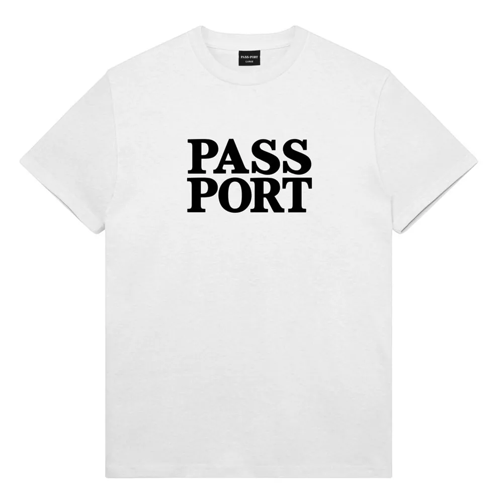 Passport Official Stacked White T-Shirt [Size: M]