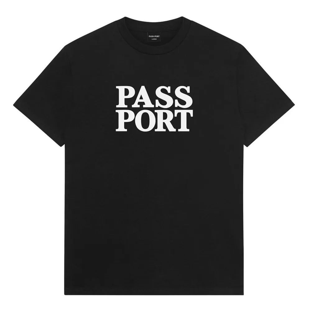 Passport Official Stacked Black T-Shirt [Size: M]