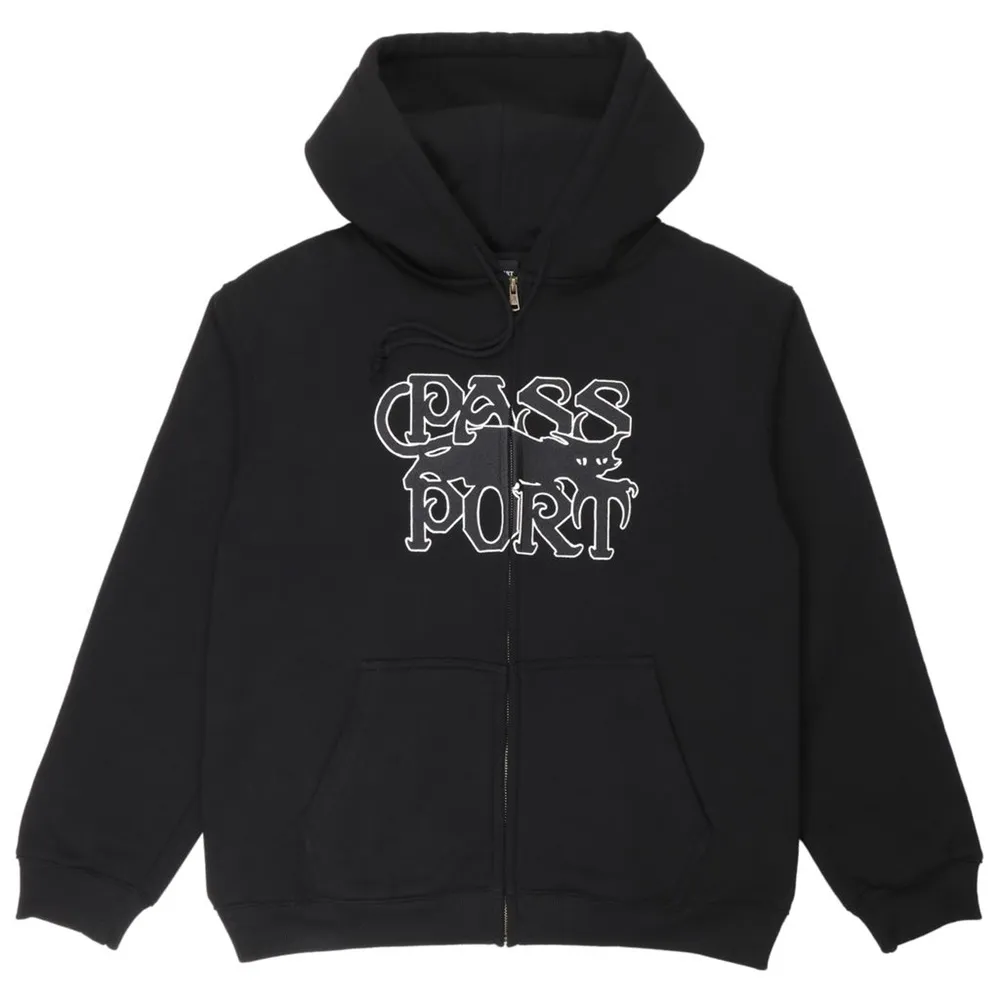 Passport Slinkin Black Zip Hoodie [Size: L]