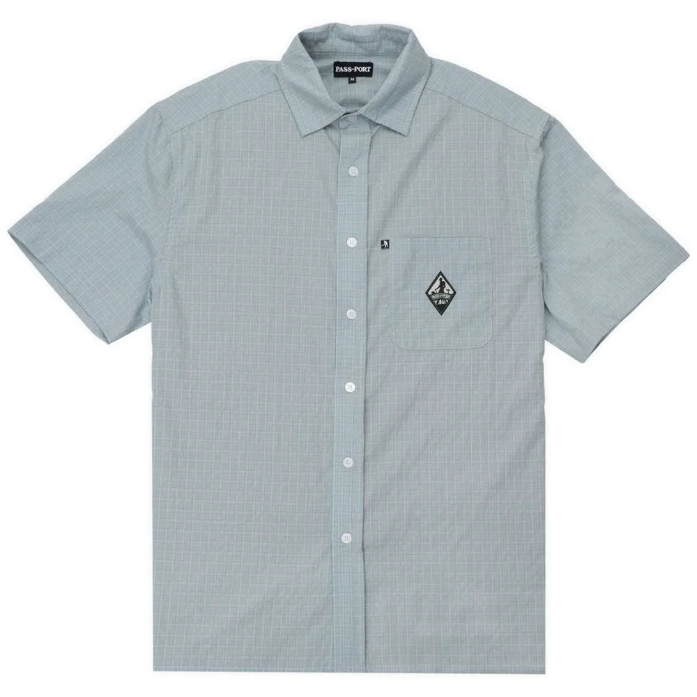 Passport Wanderer Workers Check Ice Button Up Shirt [Size: L]