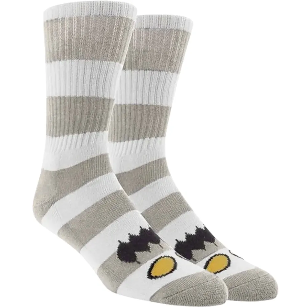 Toy Machine Monster Big Stripe Grey Socks
