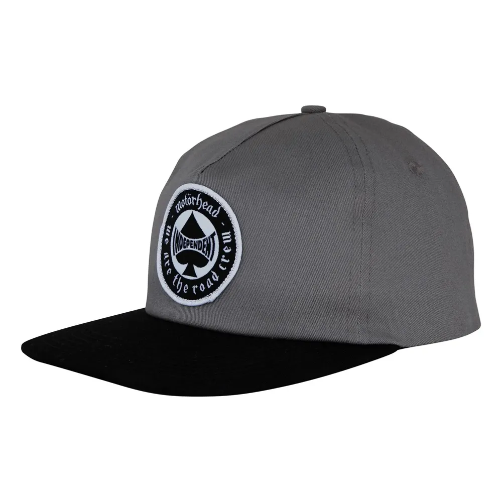Independent X Motorhead Spade Charcoal Black Snapback Hat
