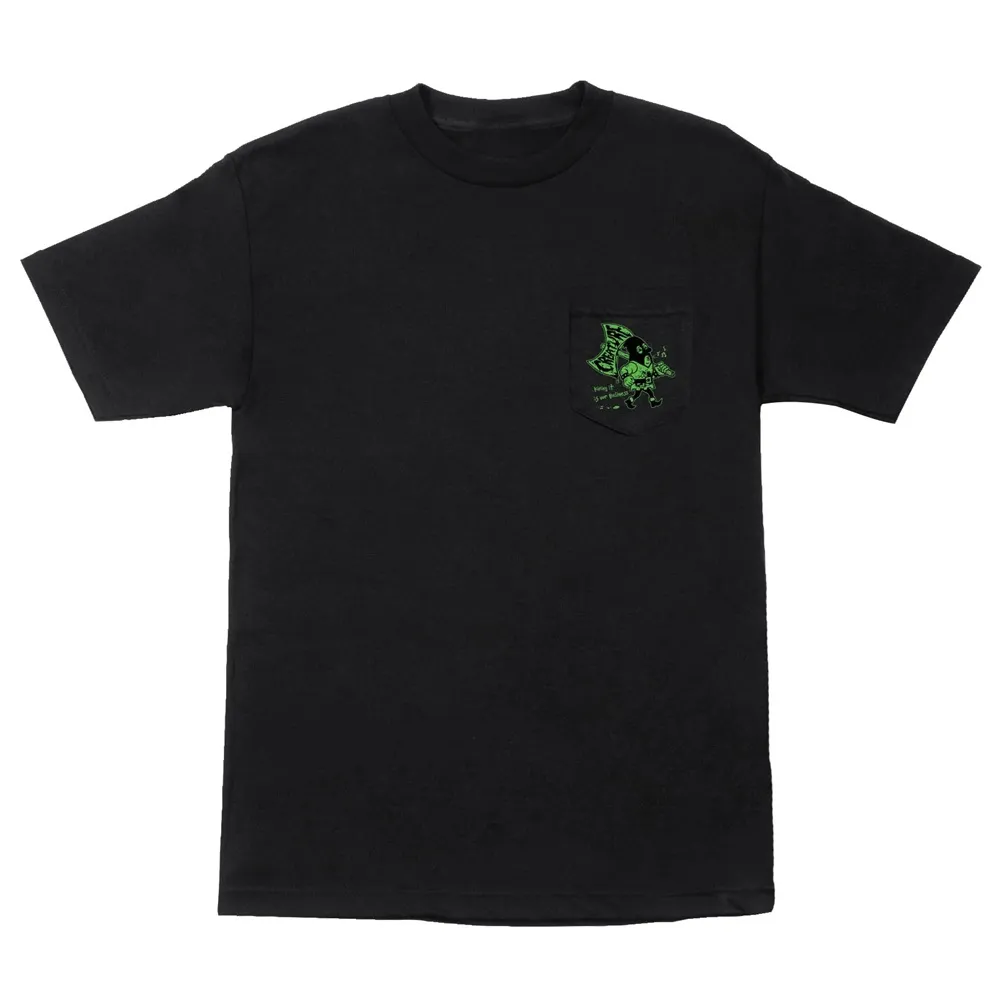 Creature 9 To 5 Heavyweight Black Pocket T-Shirt [Size: M]