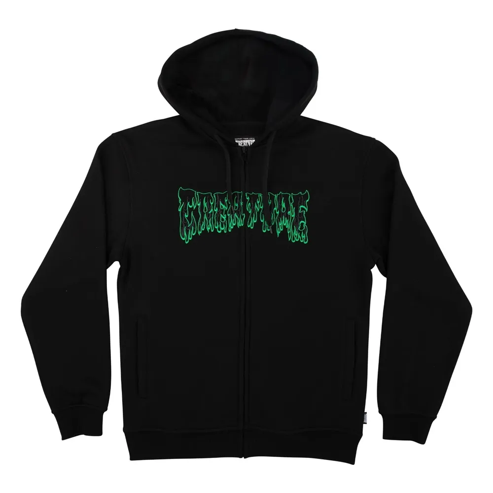 Creature Hesher Flame Black Zip Hoodie [Size: M]