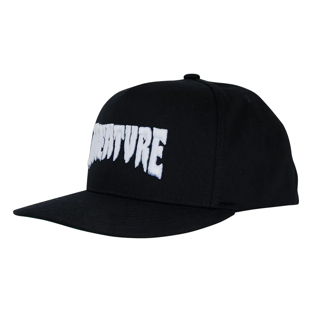 Creature Mono Logo Black Snapback Hat