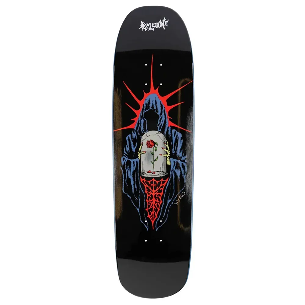 Welcome Wilted On Panther Black Blue Dip 9.0 Skateboard Deck