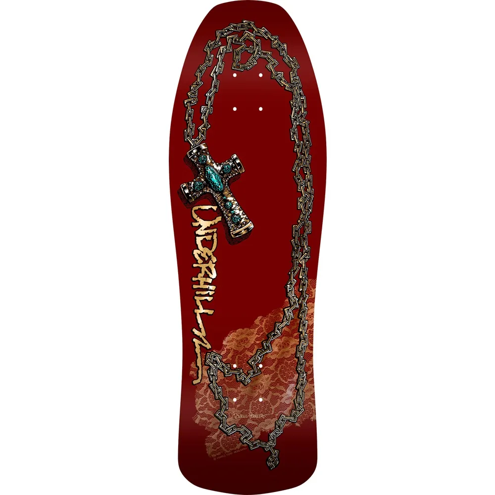 Powell Peralta Ray Underhill Cross Burgundy 9.9 Skateboard Deck