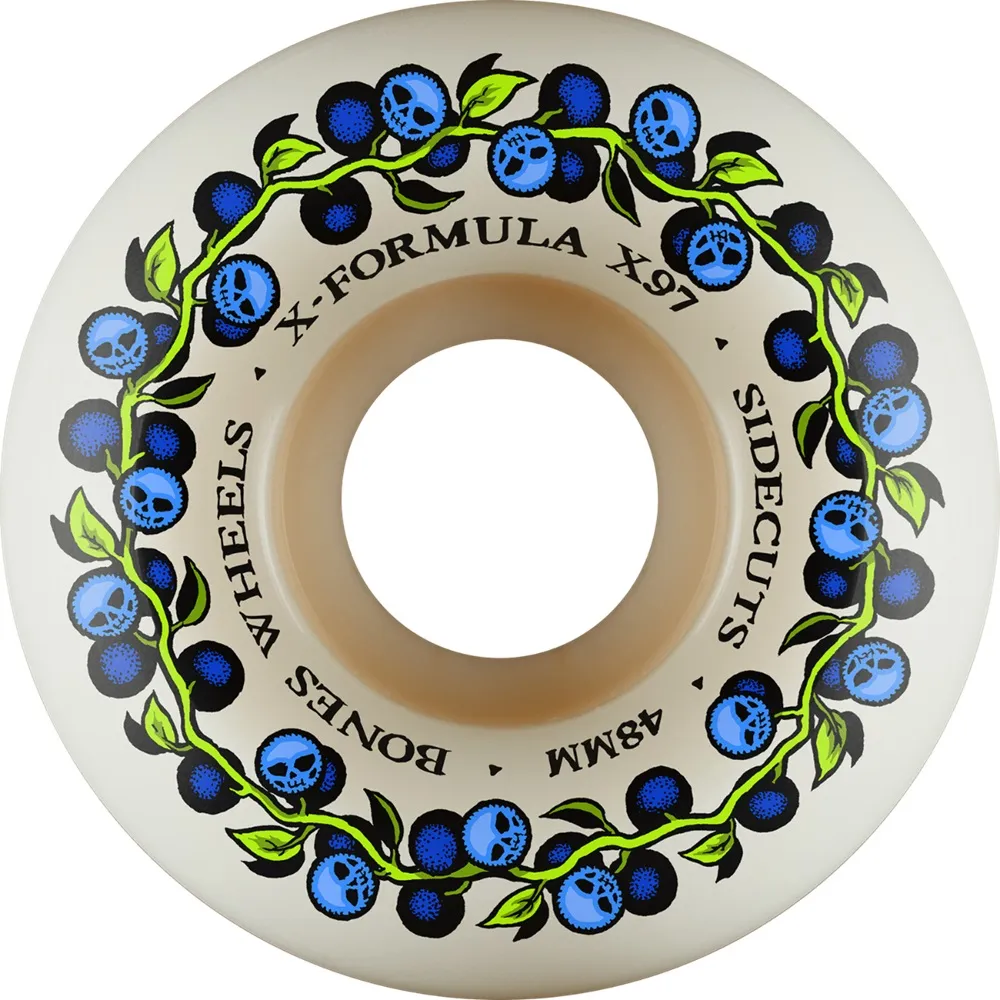 Bones X-Formula Skull Berries Sidecut V5 97A 48mm Skateboard Wheels