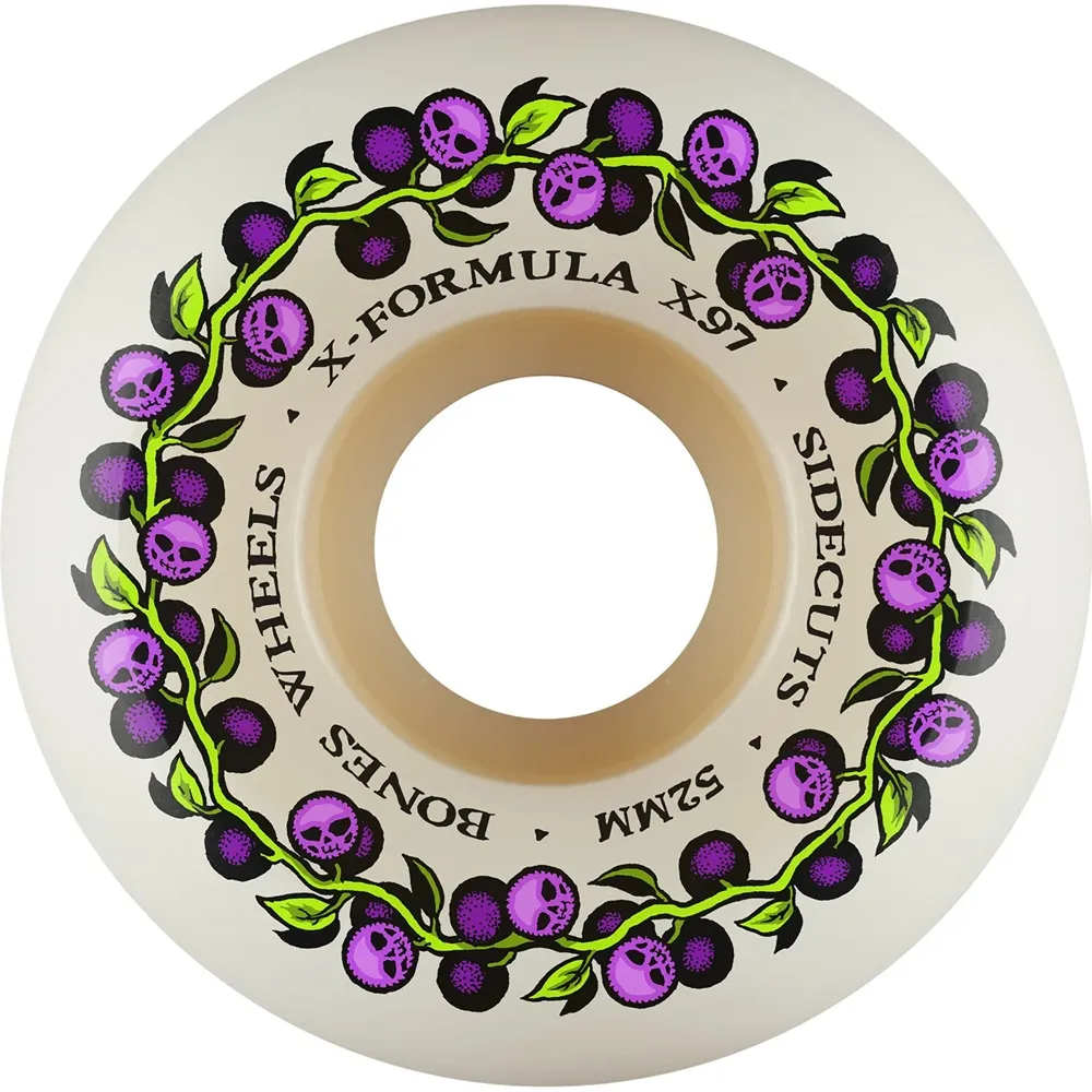 Bones X-Formula Skull Berries Sidecut V5 97A 52mm Skateboard Wheels