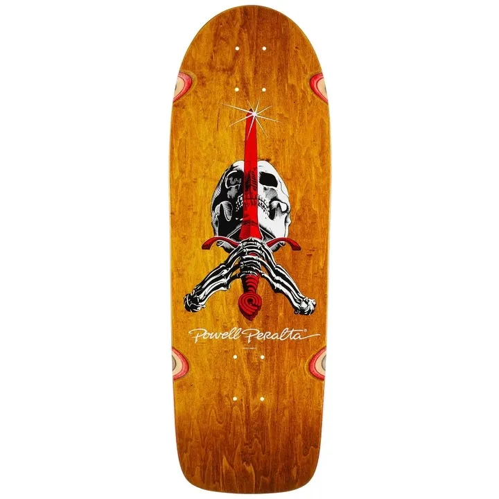 Powell Peralta OG Skull & Sword Brown 10.0 Skateboard Deck