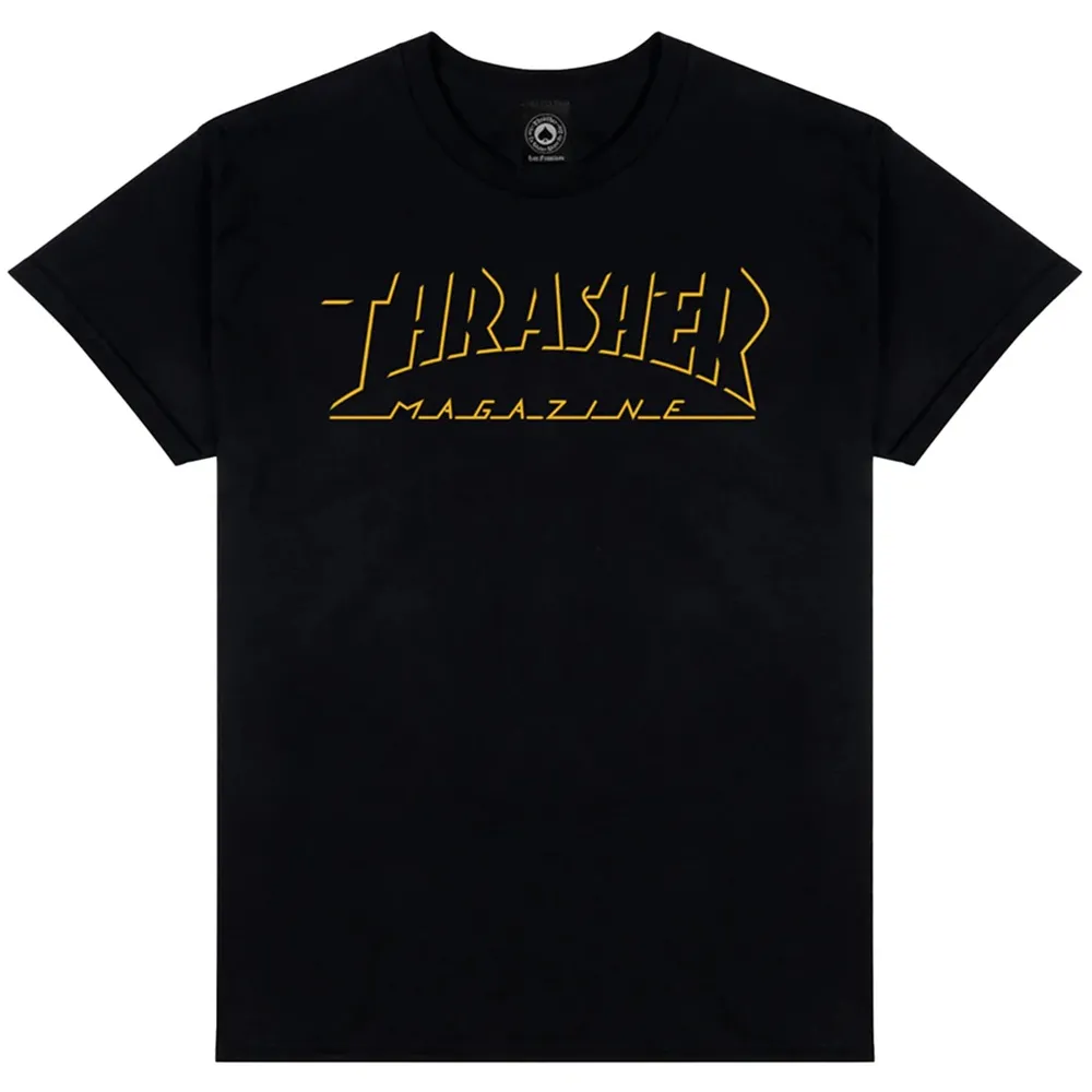 Thrasher Shadow Mag Logo Black T-Shirt [Size: L]
