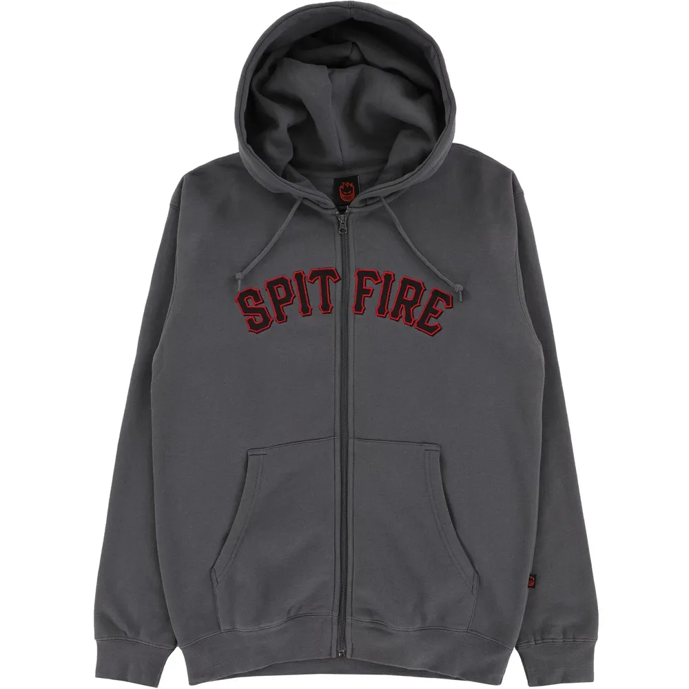 Spitfire Spitball Charcoal Zip Hoodie [Size: L]
