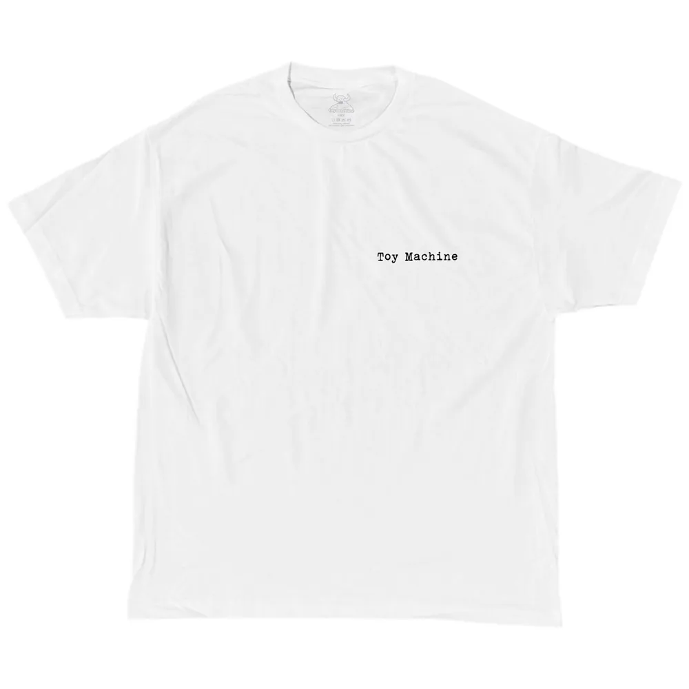 Toy Machine Charred Cross White T-Shirt [Size: M]