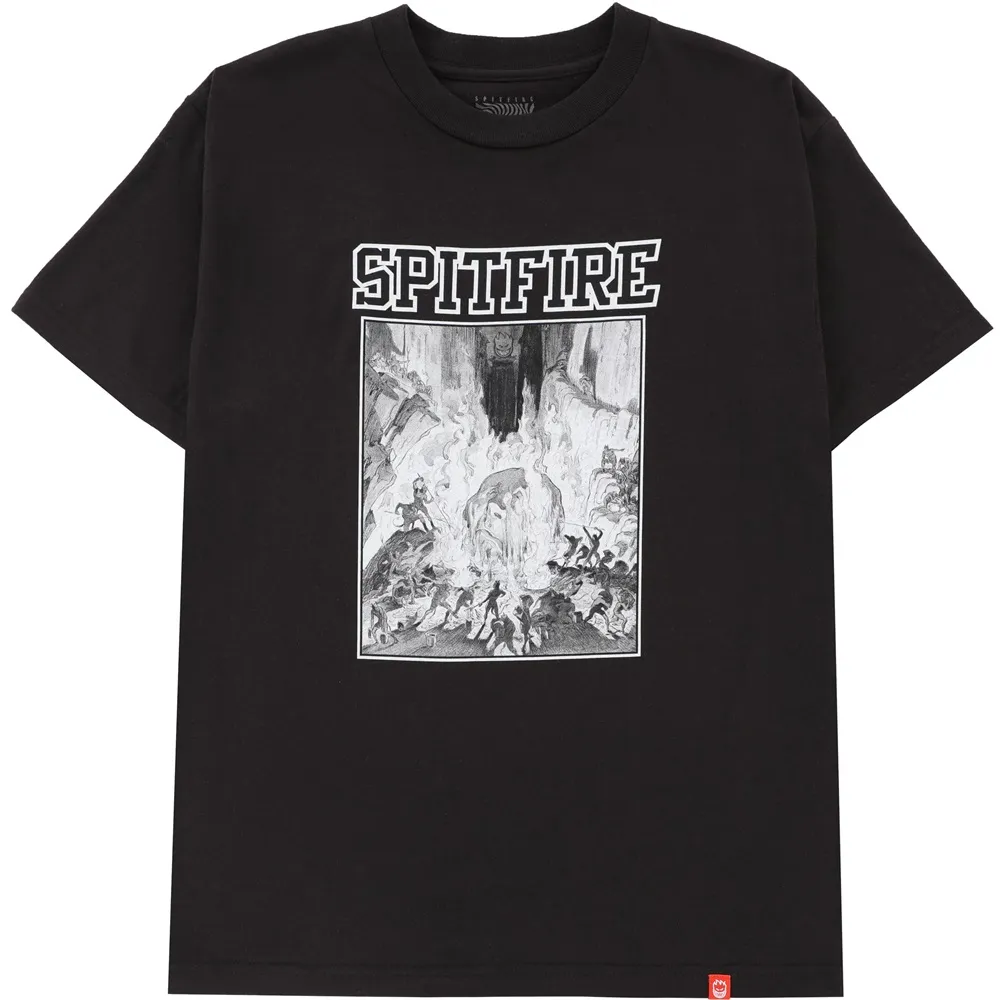 Spitfire Inferno Black White T-Shirt [Size: M]