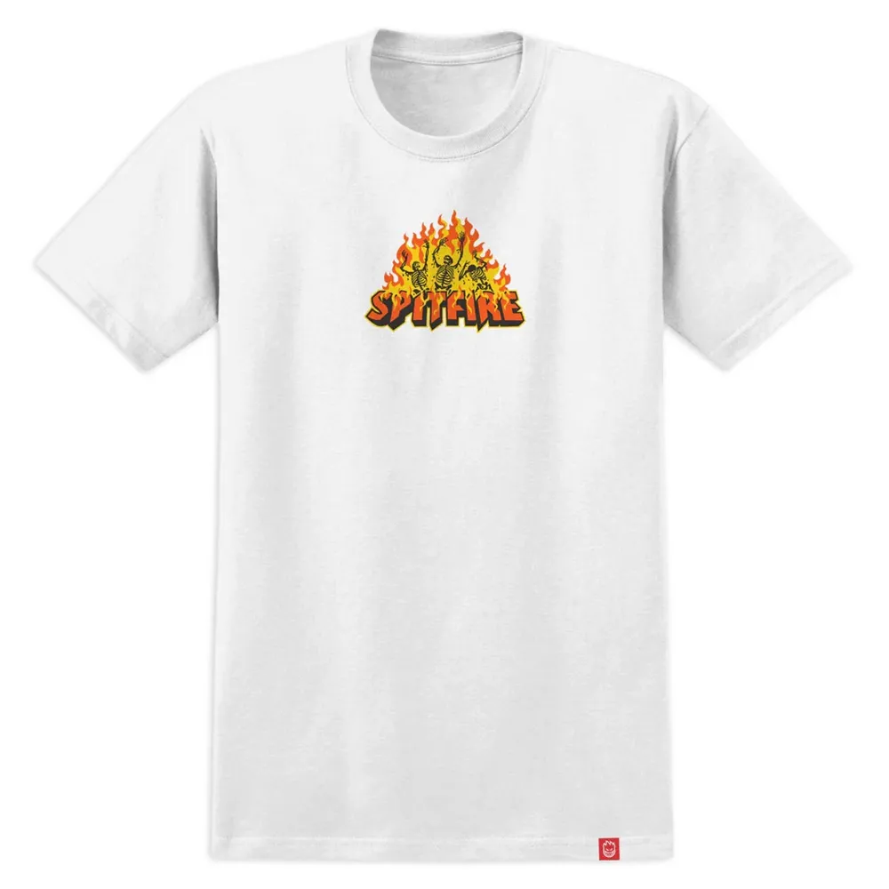Spitfire Hellfire White T-Shirt [Size: M]