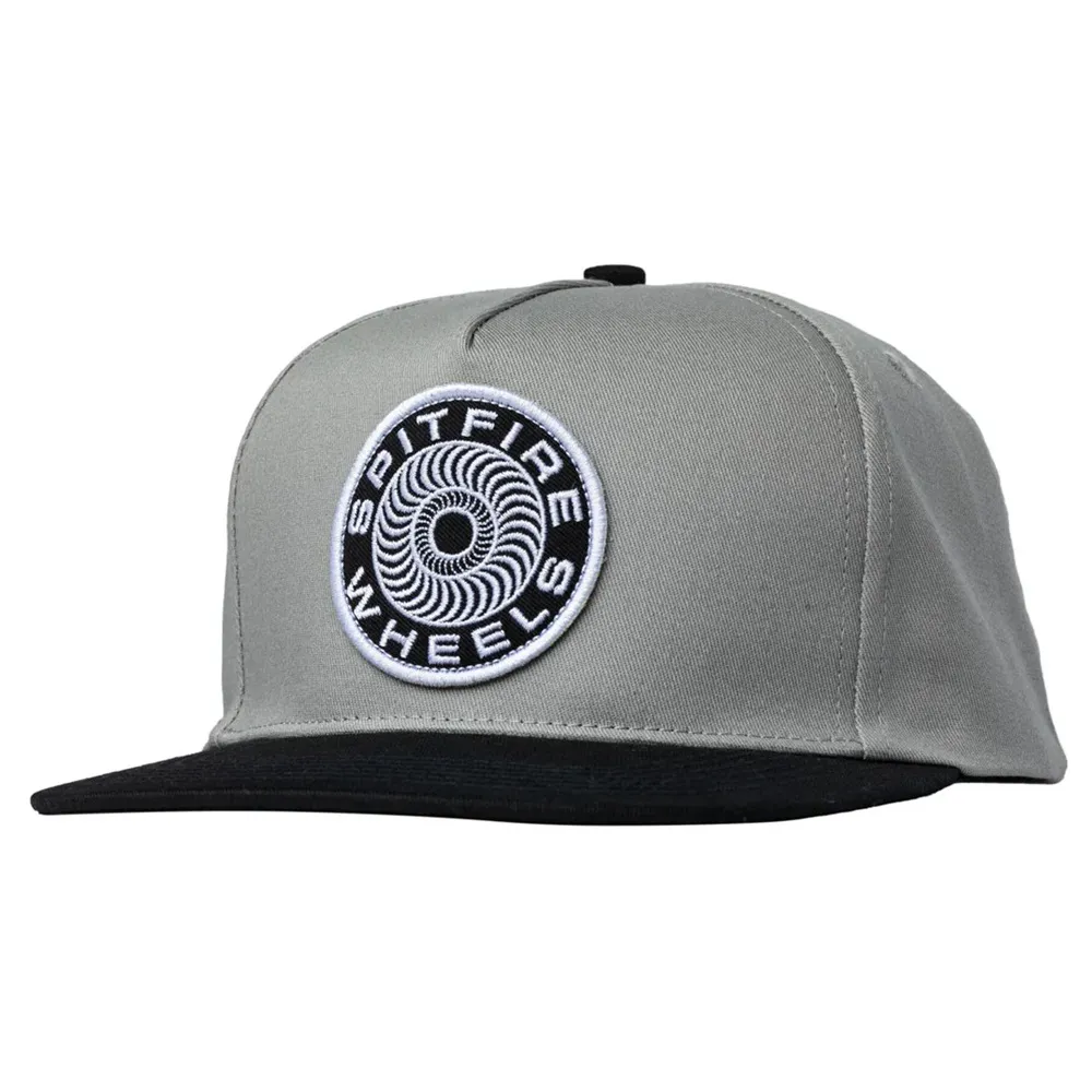 Spitfire Classic 87 Swirl Patch Grey Black Snapback Hat