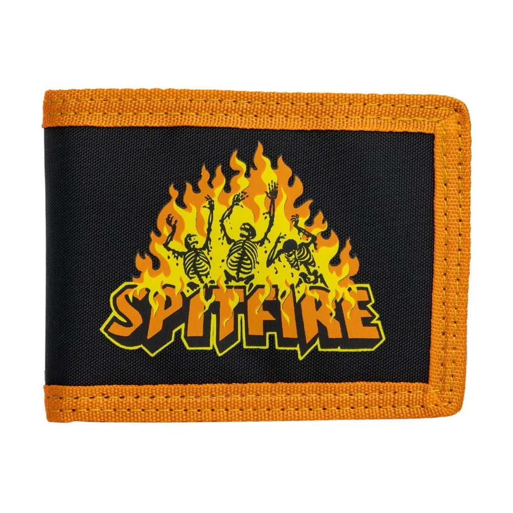 Spitfire Hellfire Black Orange Bifold Wallet