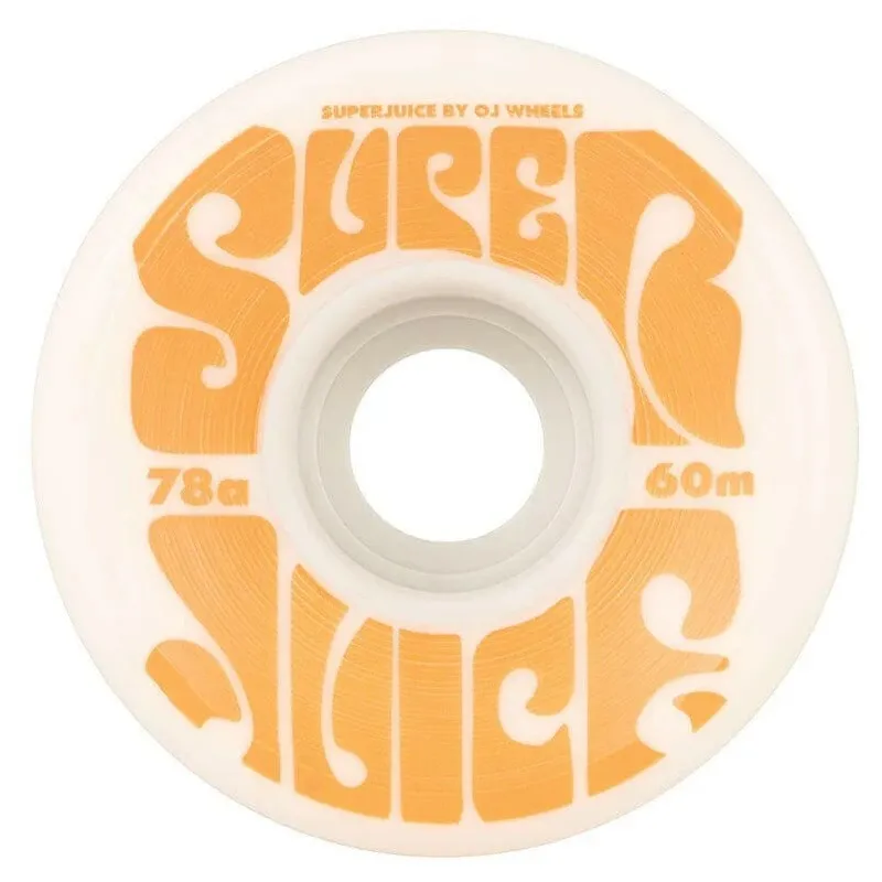 Oj Super Juice White 78A 60mm Skateboard Wheels
