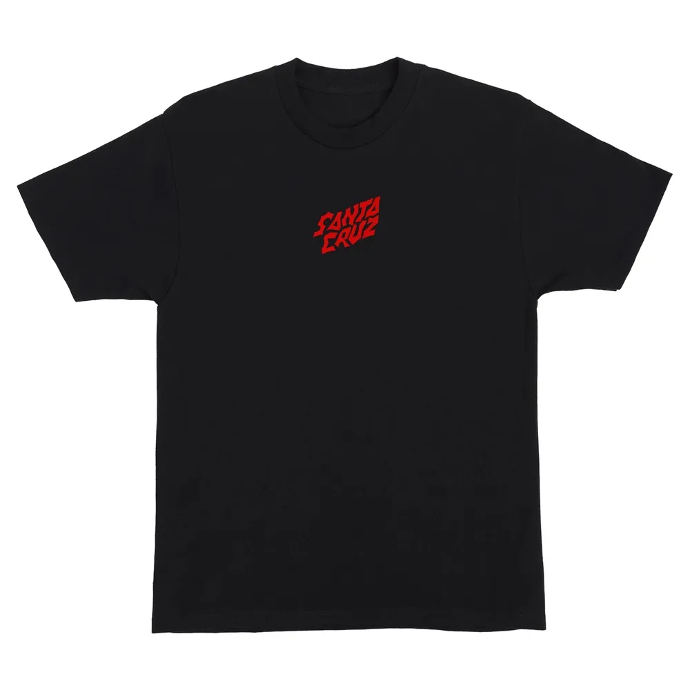 Santa Cruz X Stranger Things Screaming Lights Black T-Shirt [Size: M]