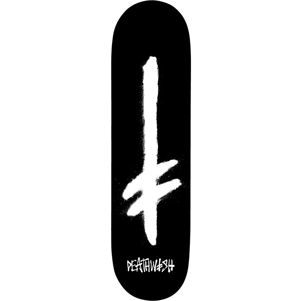 Deathwish Gang Spray Black White 8.5 Skateboard Deck