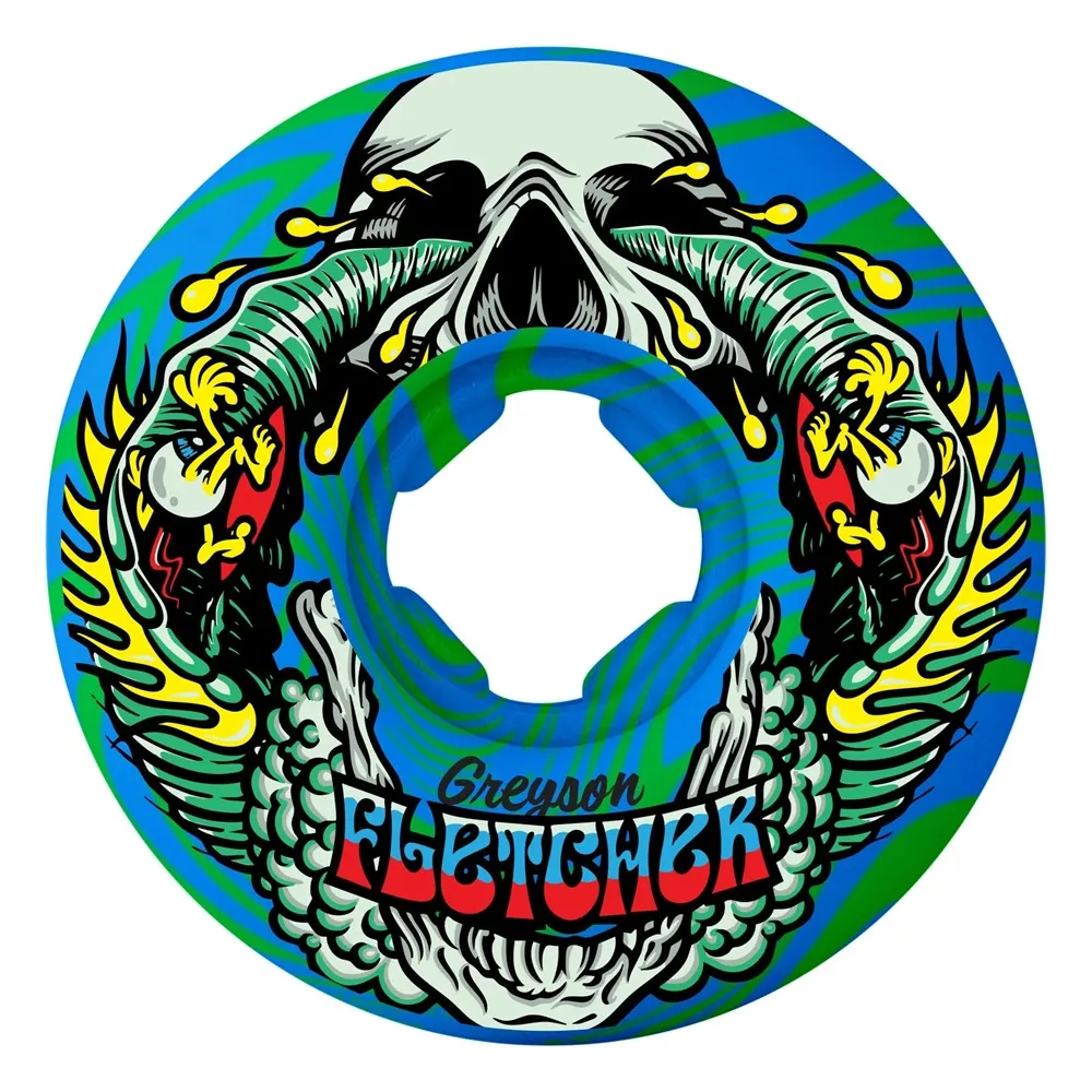 Slime Balls Fletcher Chubbies Blue Green 99A 54mm Skateboard Wheels