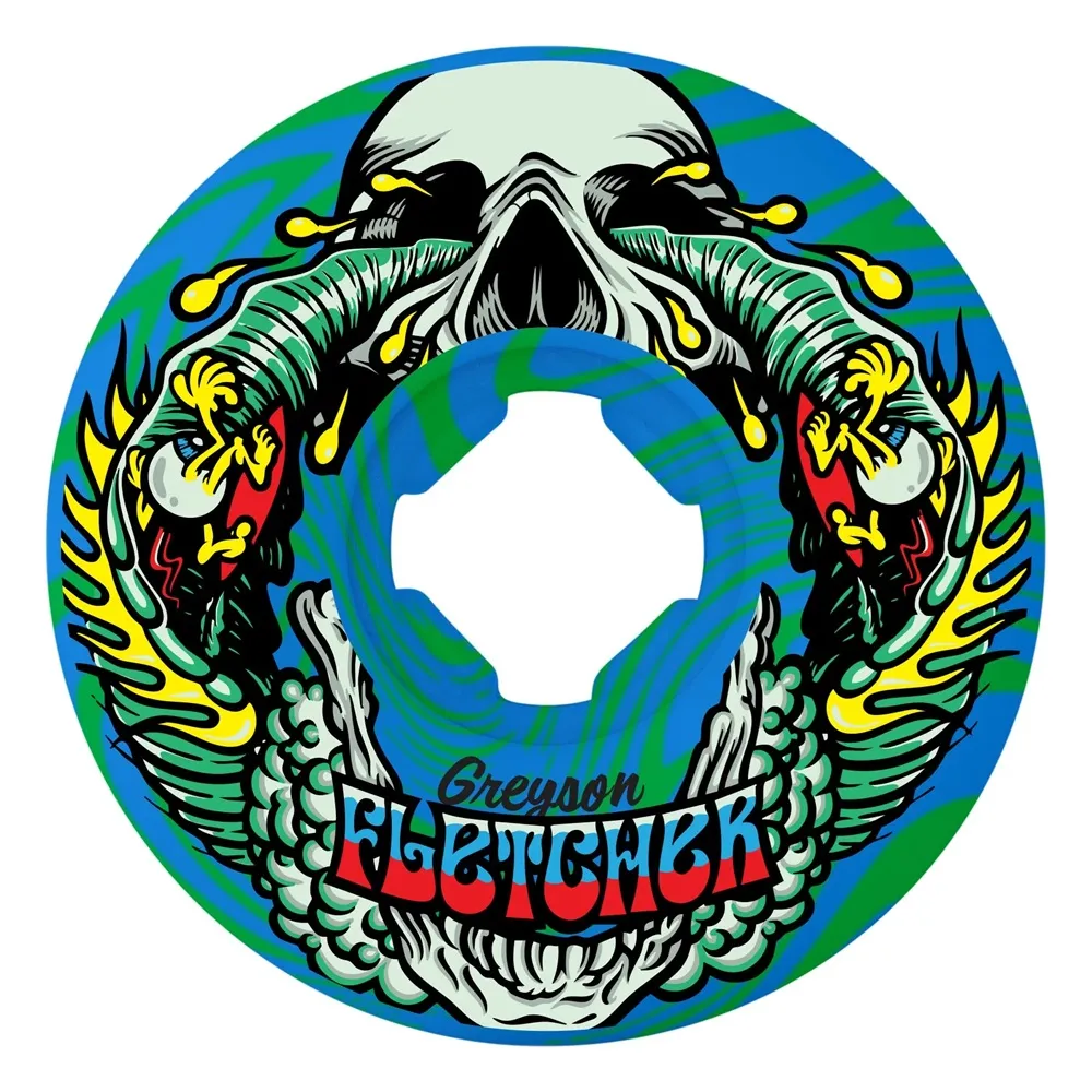 Slime Balls Fletcher Vomit Mini Blue Green 99A 56mm Skateboard Wheels