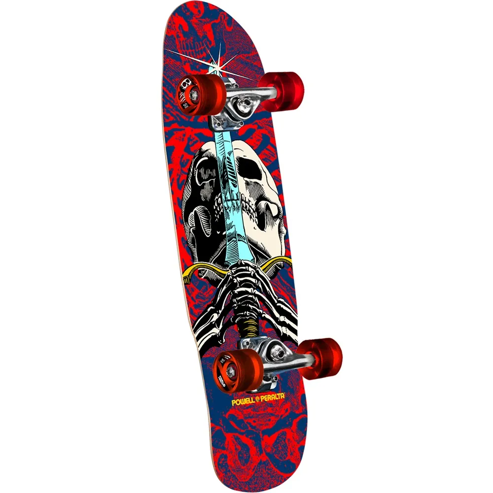 Powell Peralta Mini Skull & Sword Navy Red 30 Cruiser Skateboard