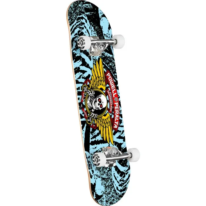 Powell Peralta Winged Ripper Black Light Blue 7.0 Complete Skateboard