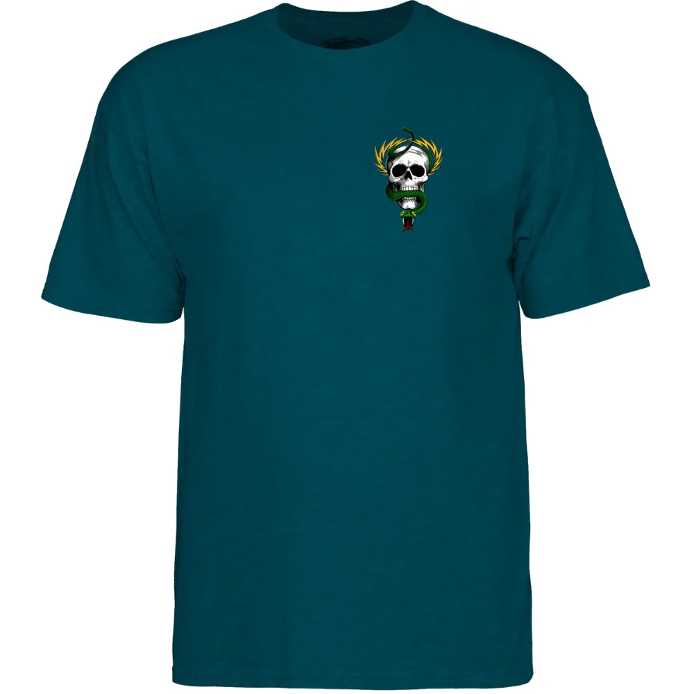 Powell Peralta Mcgill Skull & Snake Midnight Teal T-Shirt [Size: M]