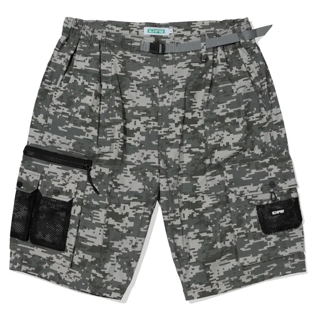Ichpig Ripstop Terrain Digi Camo Cargo Shorts [Size: S]