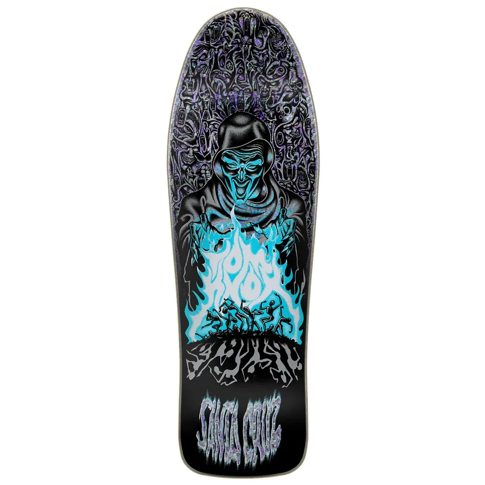 Santa Cruz Knox Firepit Reissue Cyan Metallic 10.07 Skateboard Deck