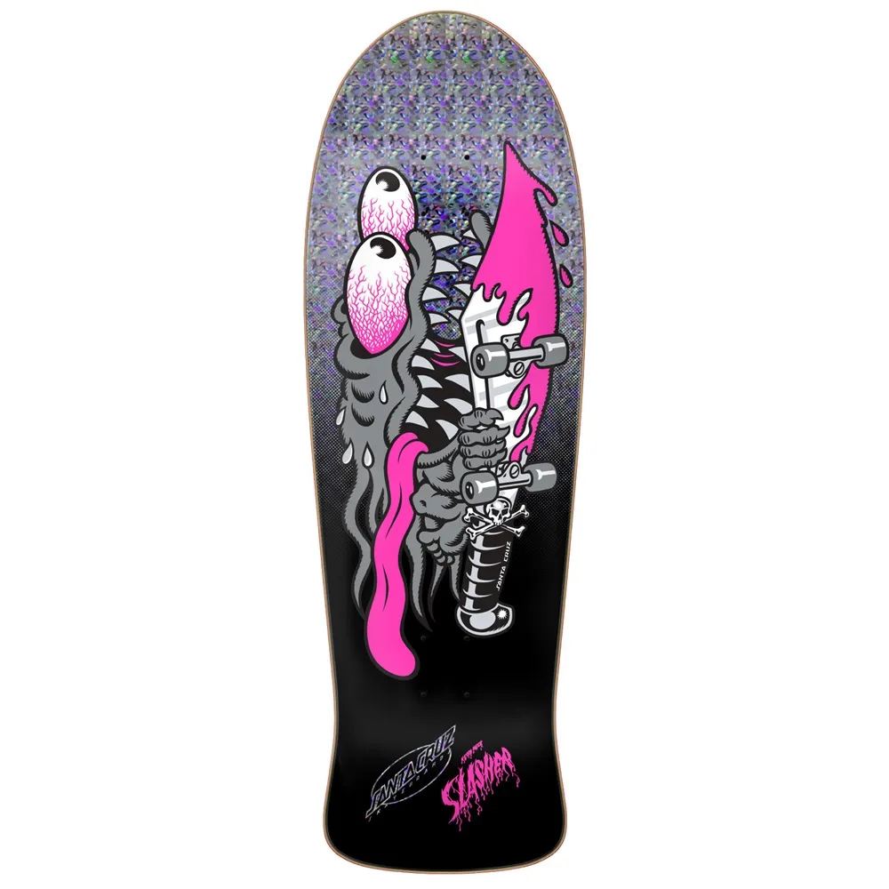Santa Cruz Meek OG Slasher Reissue Neon Pink Metallic 10.1 Skateboard Deck