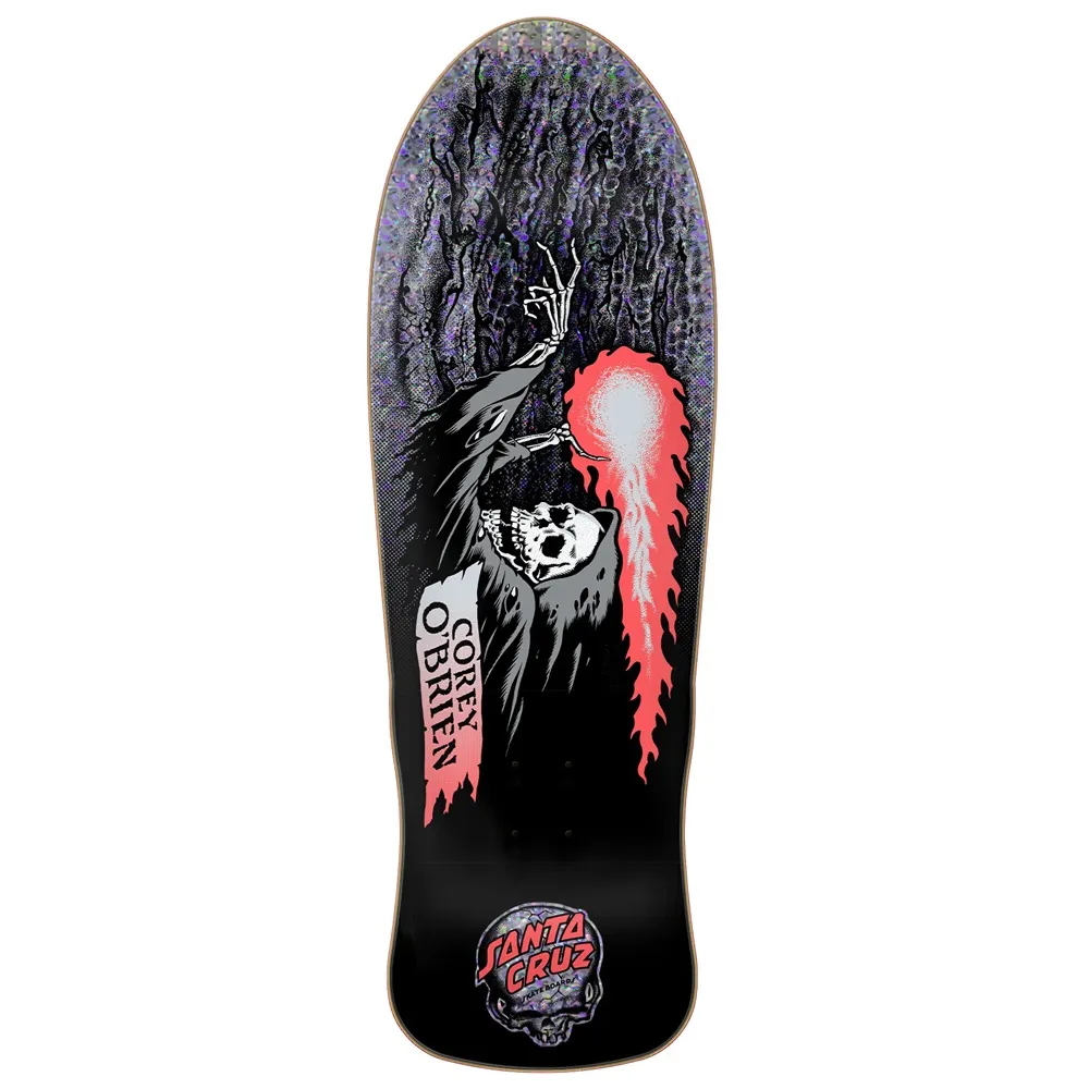 Santa Cruz OBrien Reaper Reissue Neon Red Metallic 9.85 Skateboard Deck