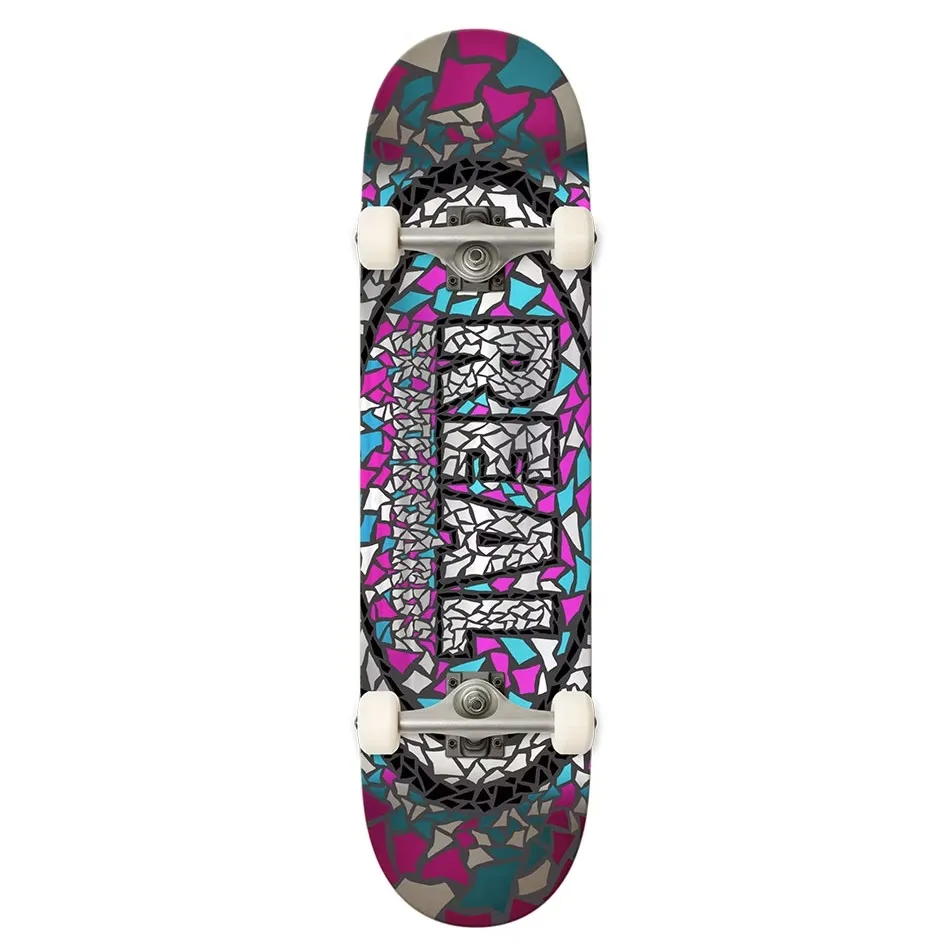Real Mosaic Oval Foil 7.3 Complete Skateboard