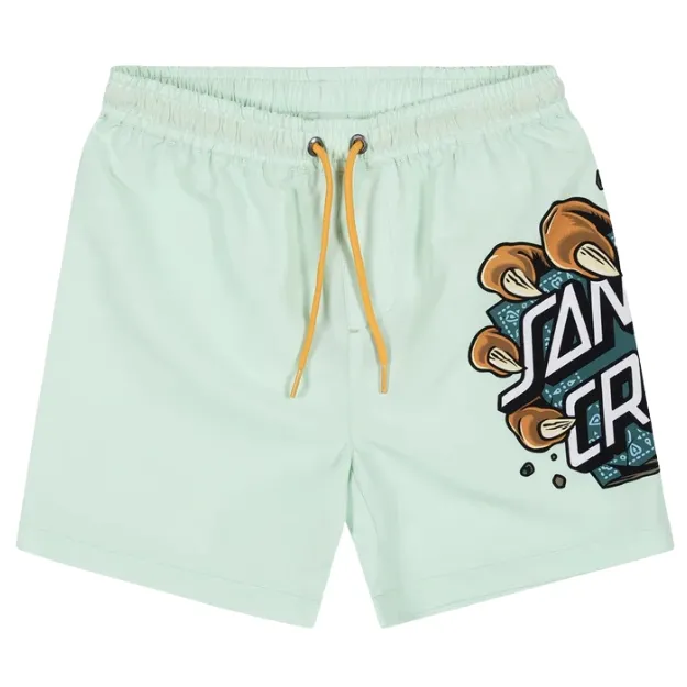 Santa Cruz Johnson Beast Dot Aqua Youth Beach Shorts [Size: 8]