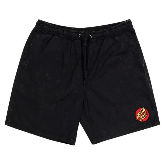 Santa Cruz Classic Dot Cruzier Black Beach Shorts [Size: 30]