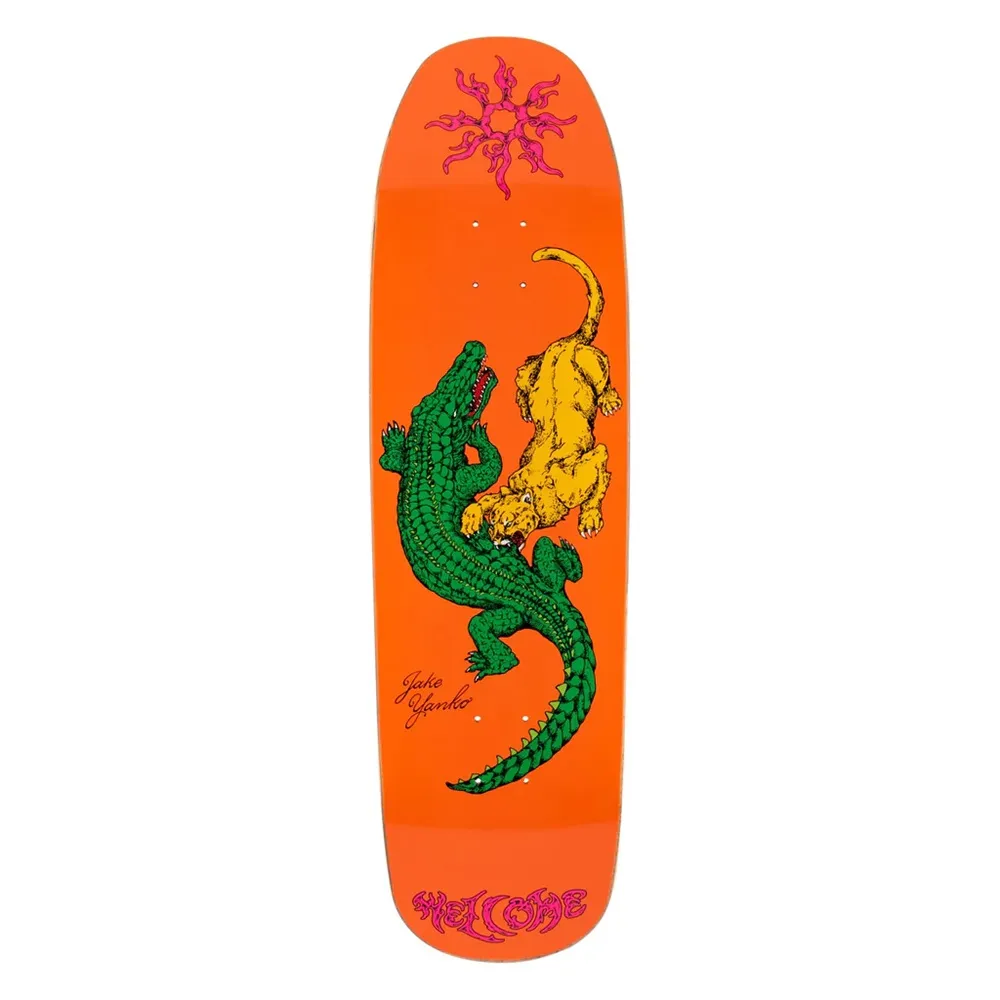 Welcome Swamp Fight On Panther Orange 9.0 Skateboard Deck