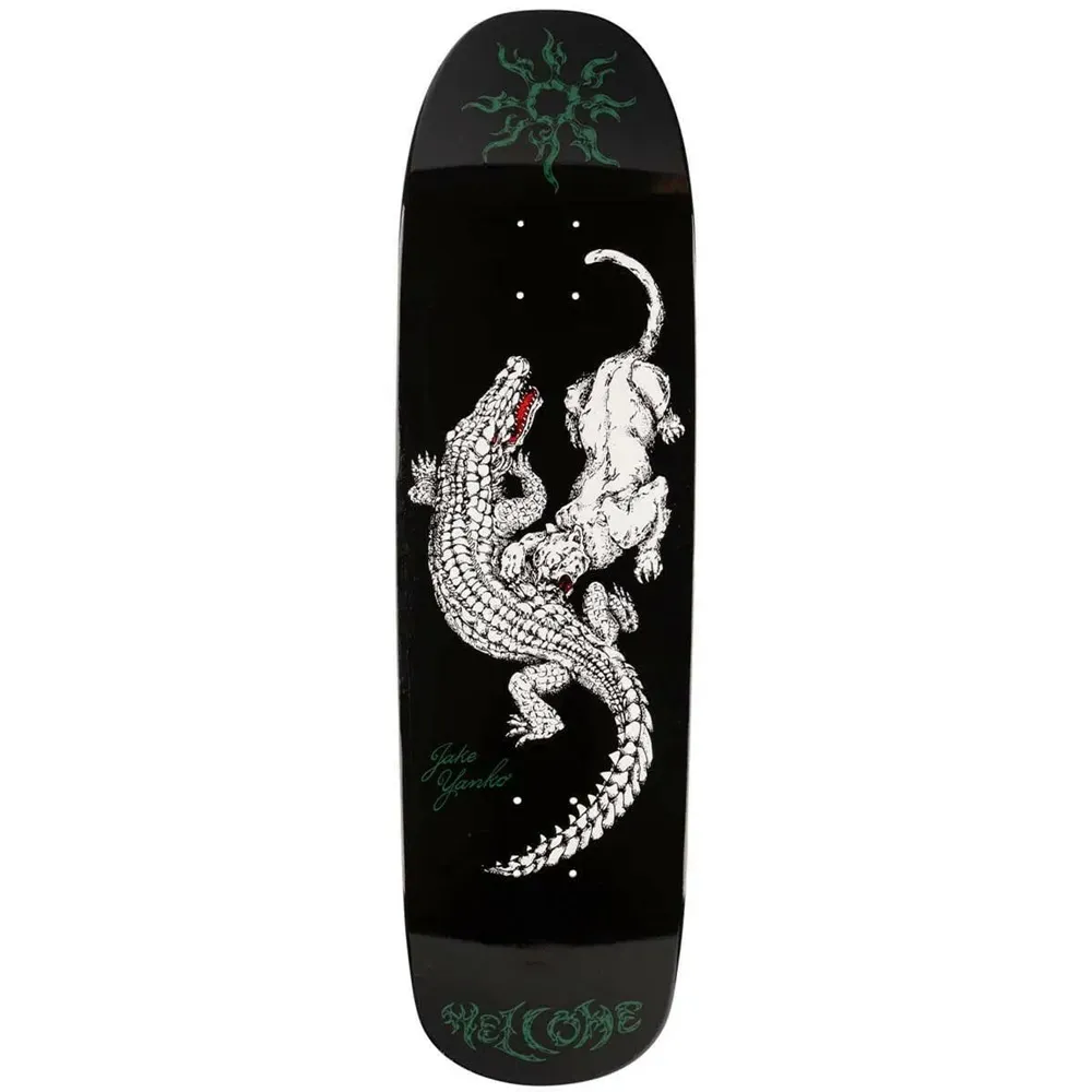 Welcome Swamp Fight On Panther White Black 9.0 Skateboard Deck