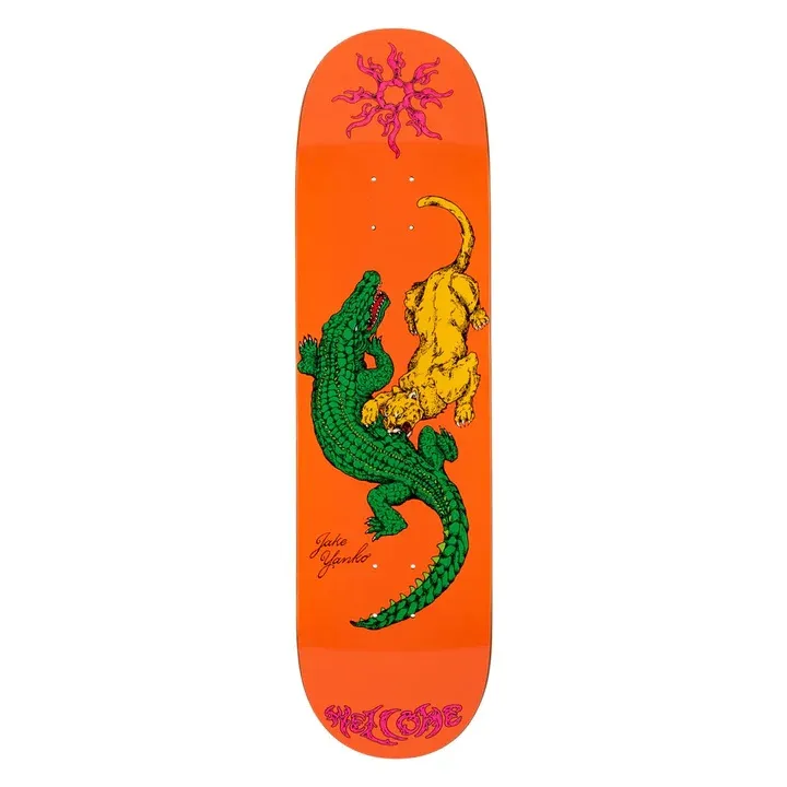 Welcome Swamp Fight On Popsicle Orange 8.5 Skateboard Deck
