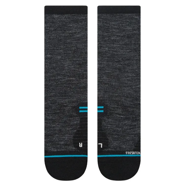 Stance Run Light Crew Black Large Mens Socks